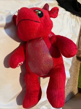 Red Plush Dragon Stuffed Toy - Soft Kids Plush